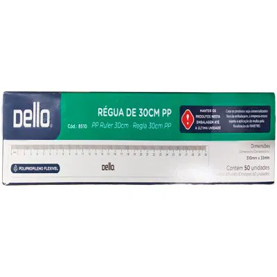 REGUA FLEXÍVEL 30CM DELLO POLIPROPILENO