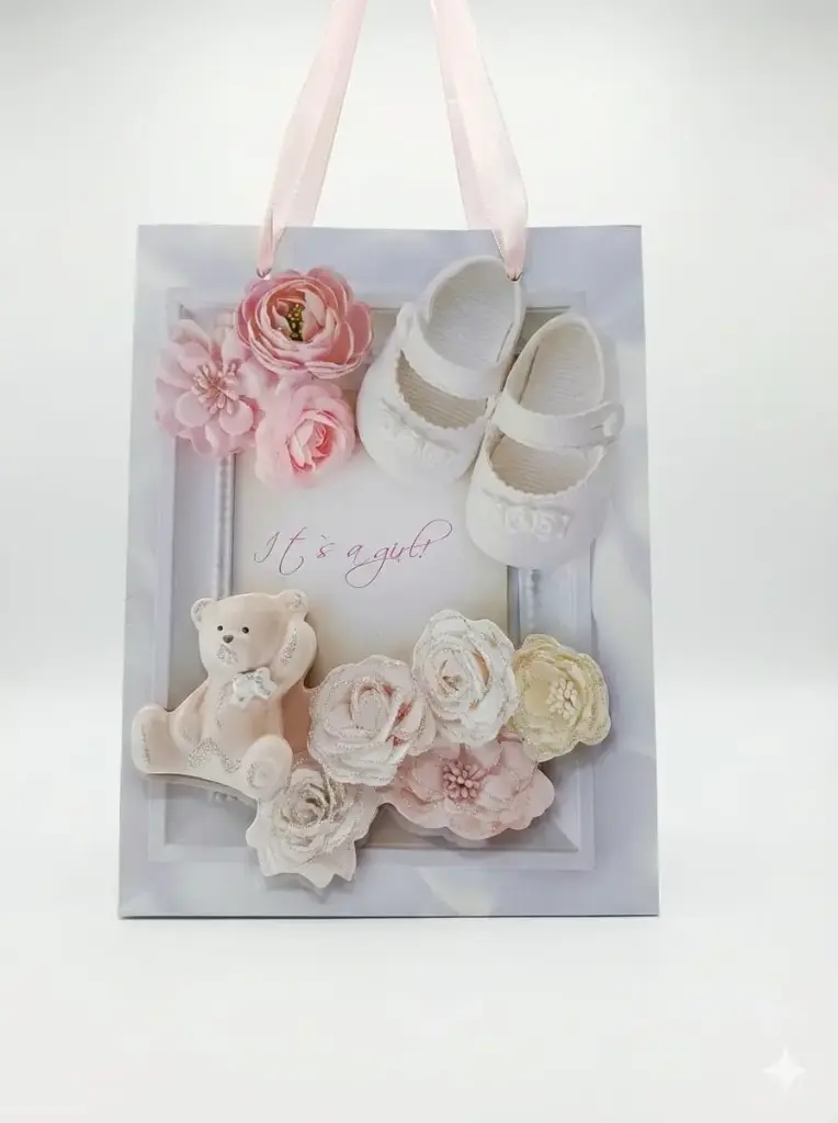 Sacola de Presente de Papel Bebe 