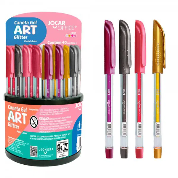 CANETA LEONORA 1.0 GEL ART COLOR GLITTER 