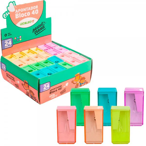 APONTADOR LEONORA BLOCO TONS PASTEL C/DEP