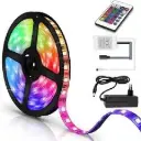 Kit Fita Led RGB Colorida Rolo 5m Com Controle e Fonte