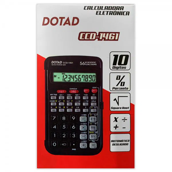CALCULADORA CLASSE 12X7CM 10DÍGITOS CIENTÍFICA CLA1461