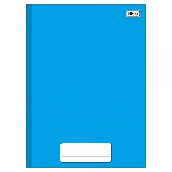 CADERNO BROCHURA 1/4 CAPA DURA 80FLS TILIBRA LISO PEPPER AZUL