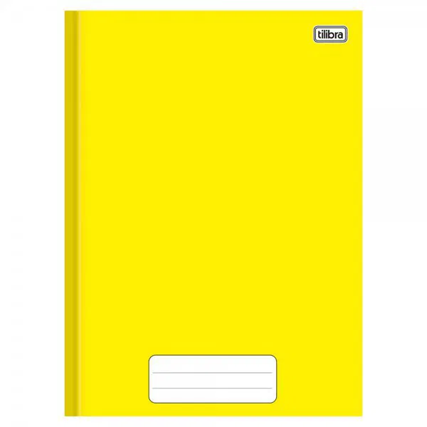 CADERNO GRANDE BROCHURA CAPA DURA 80FLS TILIBRA LISO PEPPER AMARELO