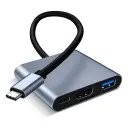 Adaptador Type-C para HDMI 4K, Hub USB 3.0, Compatível com MacBook Air