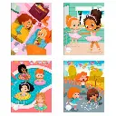 CADERNO BROCHURA 1/4 CAPA DURA 96FLS TILIBRA SAPECA FEMININO