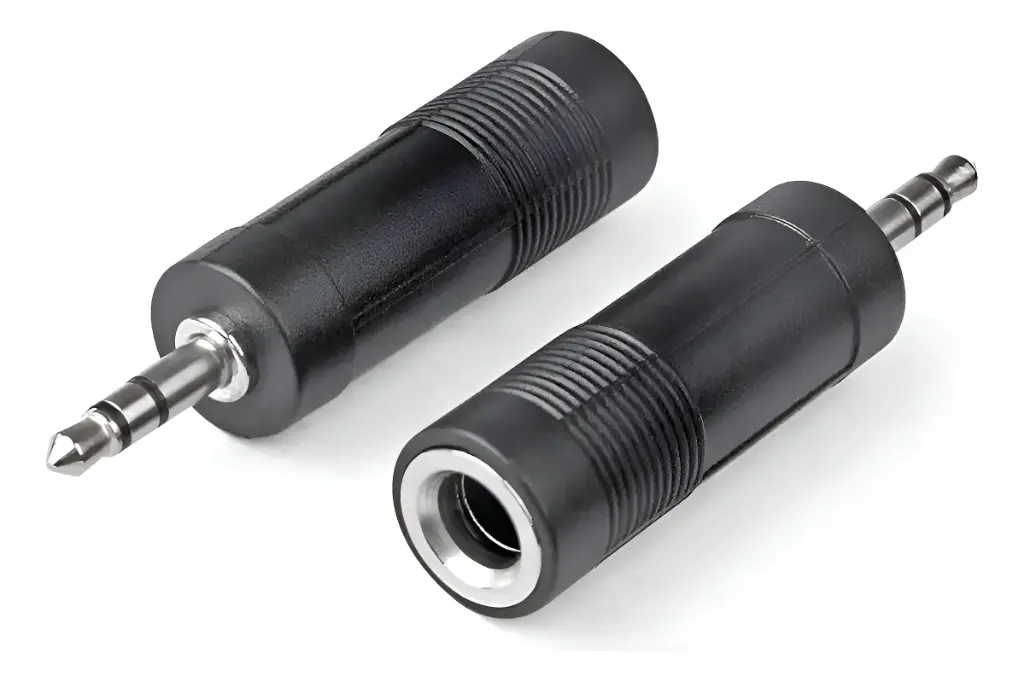 Plug Adaptador P10 Fêmea P P2 Macho Stereo Auxiliar