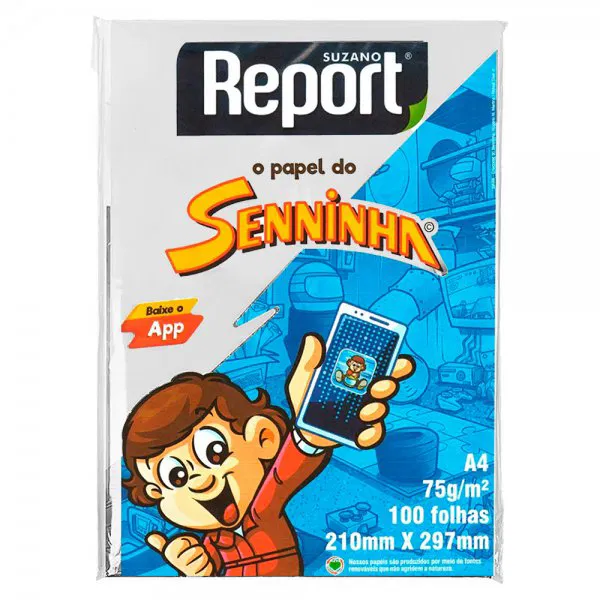 PAPEL FOLHA SULFITE A4 75G BRANCO SENNINHA C/100