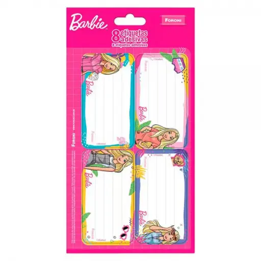 ETIQUETA ESCOLAR FORONI BARBIE C/8UN