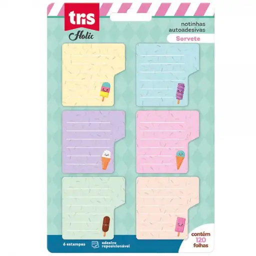 ANOTE COLE TRIS 45X45 6X1 120FLS SORVETE