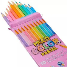 Lapis cor Multi Color Pastel 10 Cores