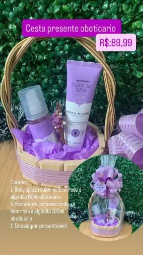 [01571] Cesta Presente Feminina – Ref. 01571