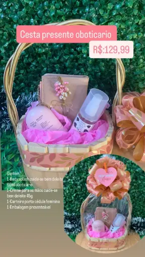 [01575] Cesta Presente Feminina – Ref. 01575