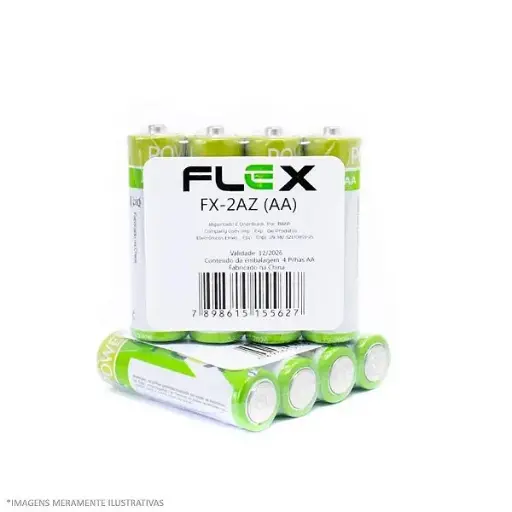 [EL019-Pilha-AA-Flex-Zinco] Pilha AA Flex Zinco FX-2AZ