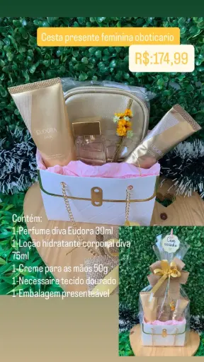 [01563] Cesta Presente Feminina – Ref. 01563