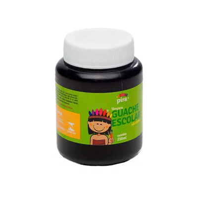 TINTA GUACHE 250ML PIRATININGA PRETO