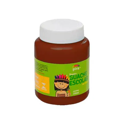 TINTA GUACHE 250ML PIRATININGA MARROM
