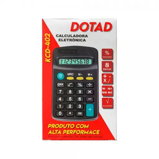 CALCULADORA CLASSE 11X06CM 8DÍGITOS CCD-402