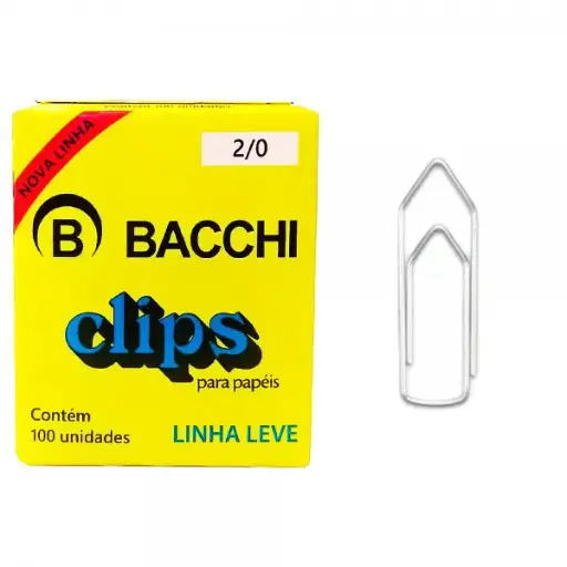 CLIPS GALVANIZADO BACCHI N2/0 C/100X10