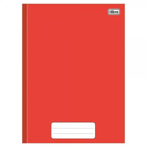 CADERNO BROCHURA 1/4 CAPA DURA 80FLS TILIBRA LISO PEPPER VERMELHO