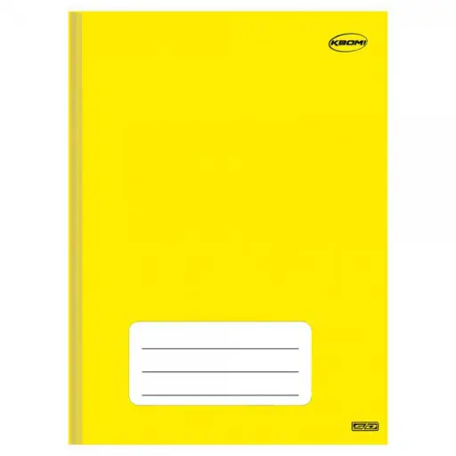 CADERNO BROCHURA 1/4 CAPA DURA 96FLS ANIMATIVA LISO AMARELO