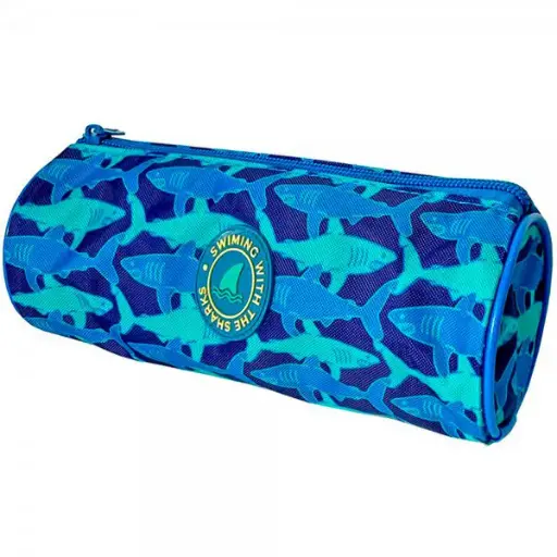 ESTOJO VINI 1ZÍPER CILÍNDRICO SHARKS OCEAN 33293