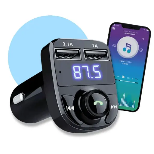 [EL001-X8] Carregador Receptor Transmissor Veicular Fm Bluetooth ( X8 )